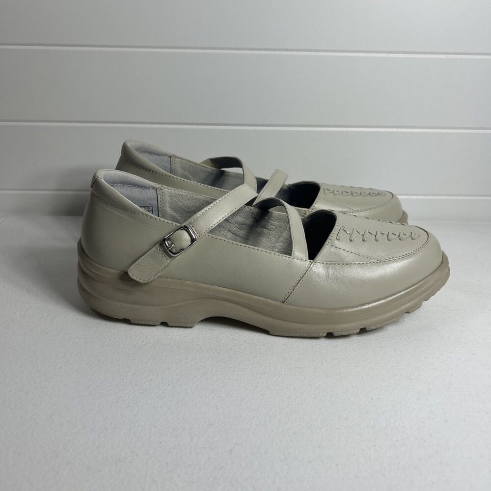 Dr Comfort Shoes Women’s Size 10 W Beige Leather Betsy Strap Mary Jane Comfort